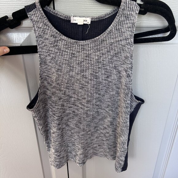 Rag & Bone Washed Navy Racerback Tank Top - Picture 1 of 6